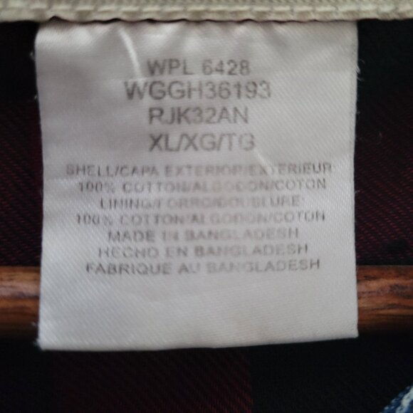 Vintage Wrangler Rugged Wear Flannel Lined Button Front Jacket. Men XL Denim - Picture 4 of 8